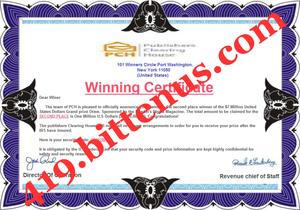 Winner Certificate